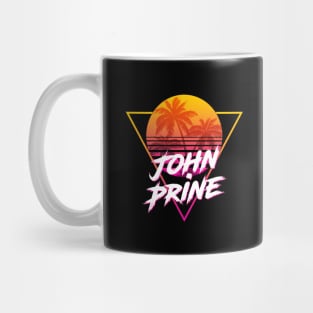 John Prine - Proud Name Retro 80s Sunset Aesthetic Design Mug